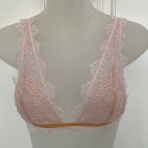 Victoria's Secret XS lace pink bra eyelash lace NEW